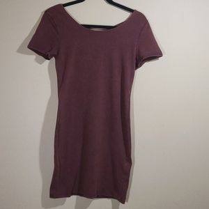 Red stonewash bodycon dress size L forever21